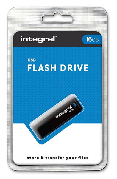 INTEGRAL BLACK 16GB USB2.0 spominski ključek