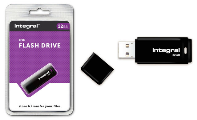 INTEGRAL BLACK 32GB USB2.0 spominski ključek