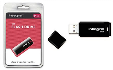 INTEGRAL BLACK 64GB USB2.0 spominski ključek