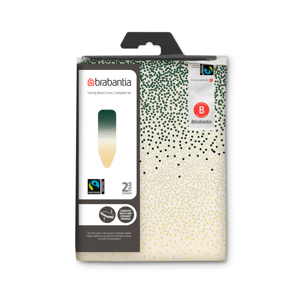 Brabantia prevleka in podloga za likalno desko B 124x38cm 8mm Pozabljena oaza