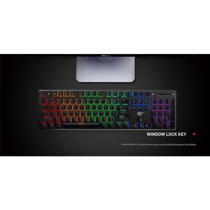 HAVIT Gamenote USB mehanska tipkovnica HV-KB498L - SLO znaki