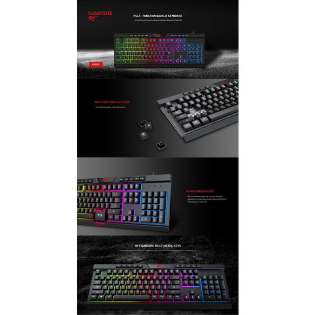 HAVIT Gamenote USB tipkovnica HV-KB500L / SLO