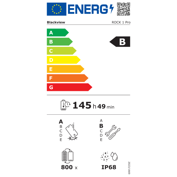 Blackview pametni robustni telefon ROCK 1 Pro 8/256GB, črn