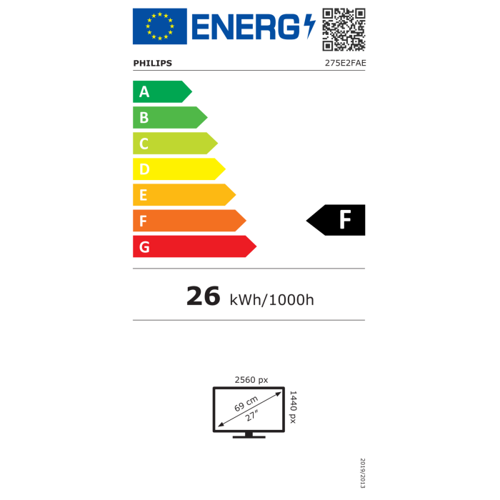 Philips 275E2FAE 27" IPS QHD 75Hz monitor