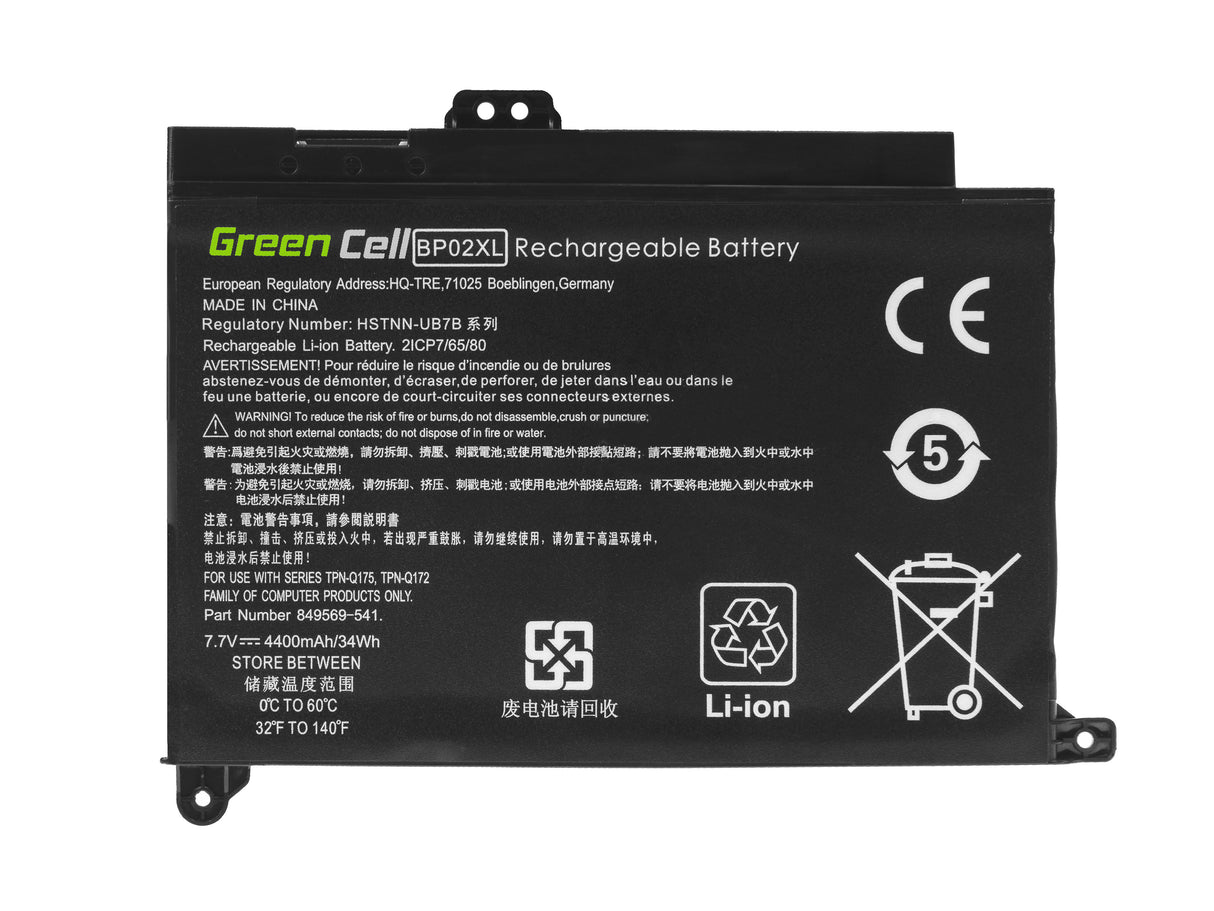 Green Cell baterija BP02XL za HP Pavilion 15-AU 15-AU051NW 15-AU071NW 15-AU102NW 15-AU107NW 15-AW 15-AW010NW