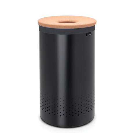 Brabantia koš za perilo 60L okrogel, črn