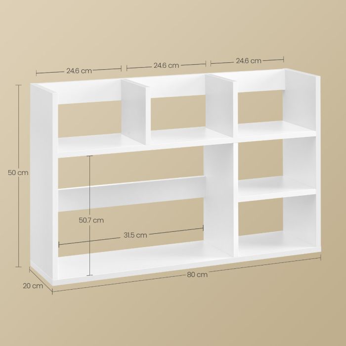 VASAGLE omara ali regal s 6 policami bela