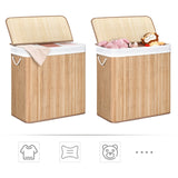 SONGMICS Košara za perilo Bamboo 3 x 50L, LCB091N01