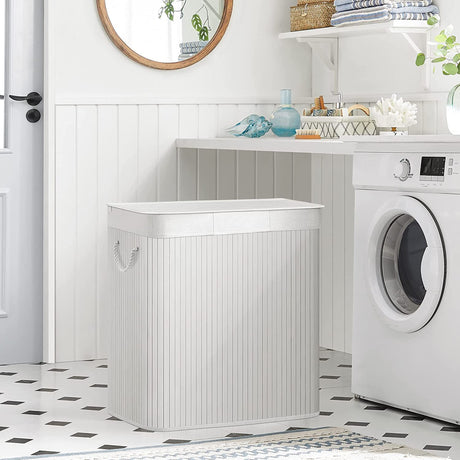 SONGMICS Košara za perilo White 3 x 50L bela, LCB091W01