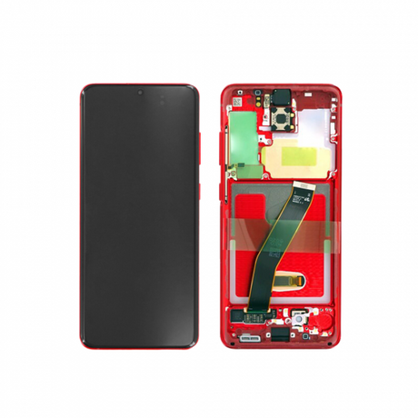 SAMSUNG GALAXY S20 PLUS TOUCH+LCD+FRAME RED ORIGINAL SERVICE PACK