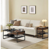 VASAGLE stranska mizica, rustikalno rjava