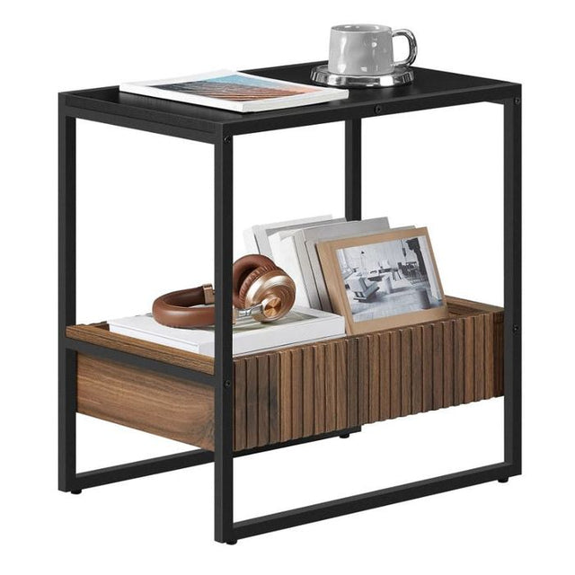 VASAGLE stranska mizica, rustikalno rjava