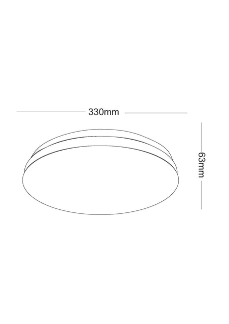 Stropna LED luč, okrogla, 18W OPAL, 3000K, 1350lm