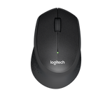 Logitech M330 Silent Plus brezžična miška, črna