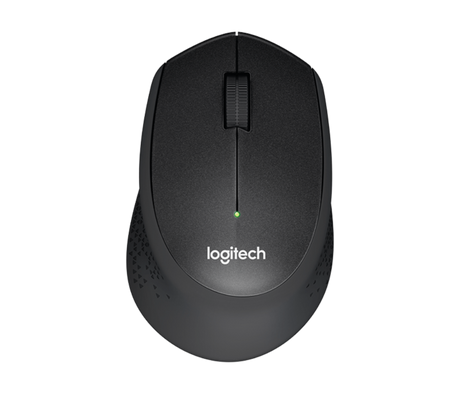 Logitech M330 Silent Plus brezžična miška, črna