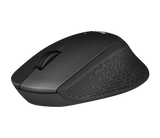 Logitech M330 Silent Plus brezžična miška, črna