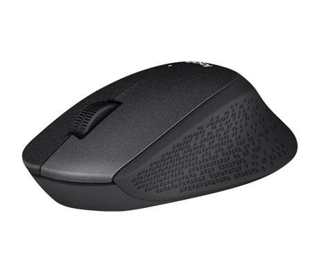Logitech M330 Silent Plus brezžična miška, črna