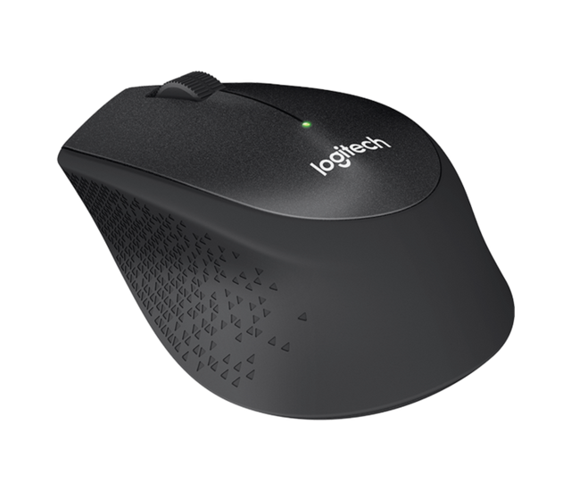 Logitech M330 Silent Plus brezžična miška, črna