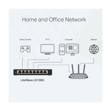 TP-LINK LS108G 8 port Gigabit mrežno stikalo / switch