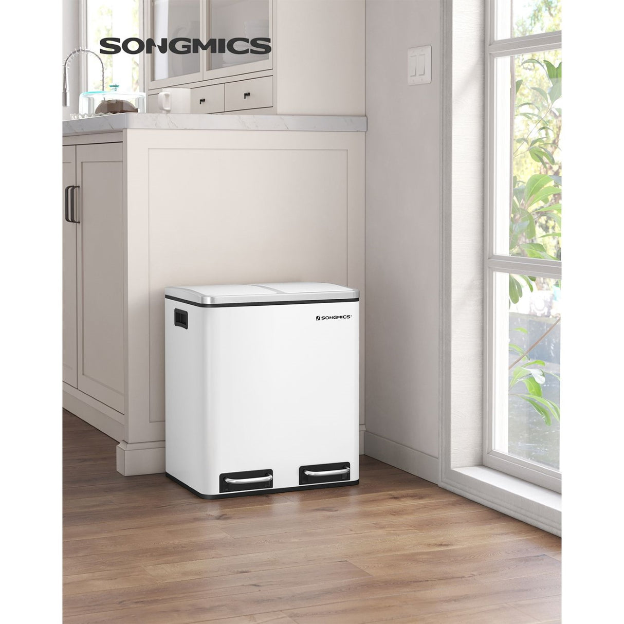 SONGMICS kuhinjski koš za smeti, 2 x 15 L