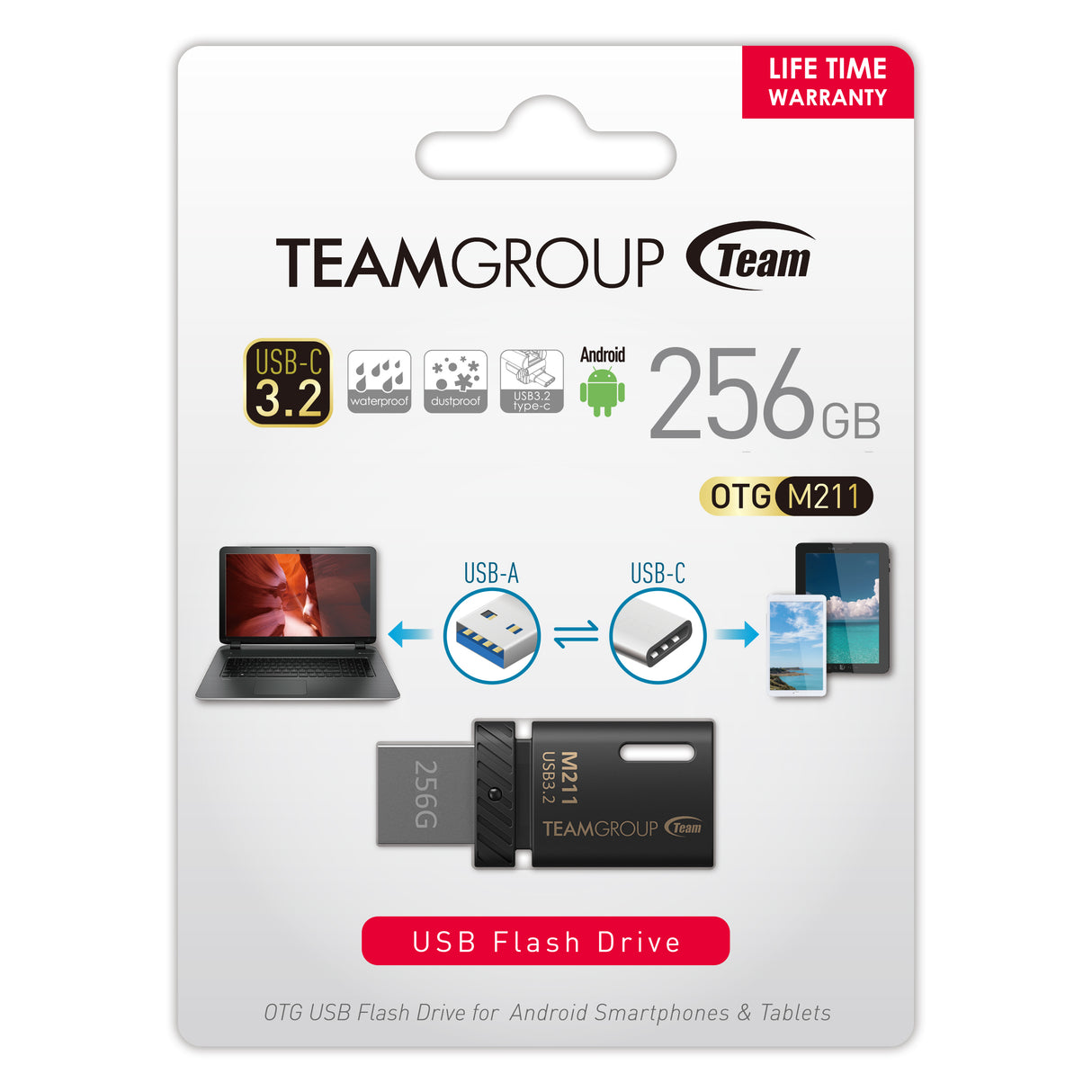 Teamgroup 256GB M211 OTG USB 3.2 spominski ključek