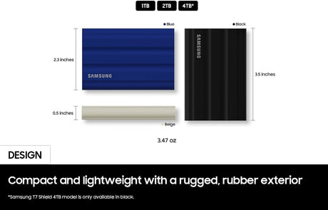 Samsung zunanji SSD 4TB Type-C USB 3.2 Gen2 NVMe, IP65, T7 Shield