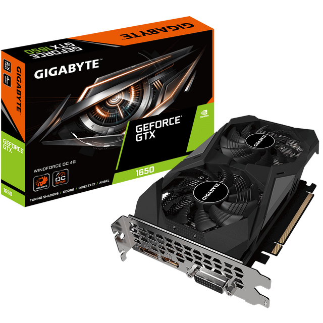 Grafična kartica GIGABYTE GeForce GTX 1650 D6 WINDFORCE OC 4G, 4GB GDDR6, PCI-E 3.0