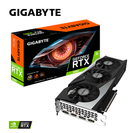 Grafična kartica GIGABYTE GeForce RTX 3060 GAMING OC 12G, 12GB GDDR6, PCI-E 4.0