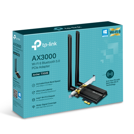 Tp-Link AX3000 Wi-Fi 6 Bluetooth 5.0 PCIe Adapter