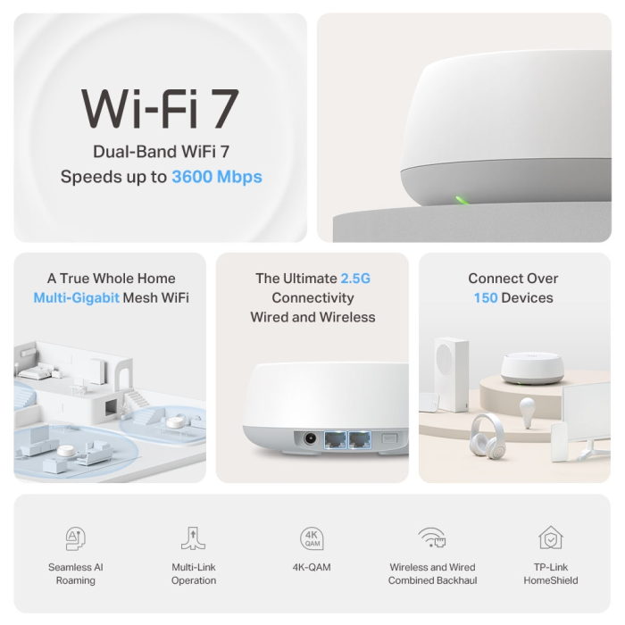 TP-Link Deco BE25 Wi-Fi 7 BE3600 Mesh sistem (2 pack)