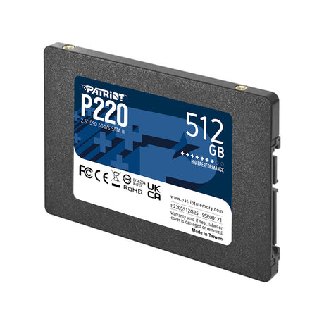 Patriot P220 512GB SSD SATA 3 2.5"