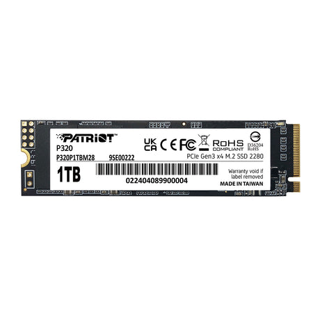 Patriot P320 1TB M.2 NVMe SSD PCIe Gen 3 x4