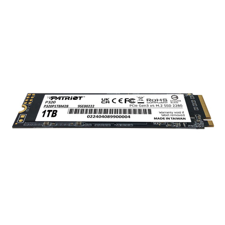 Patriot P320 1TB M.2 NVMe SSD PCIe Gen 3 x4