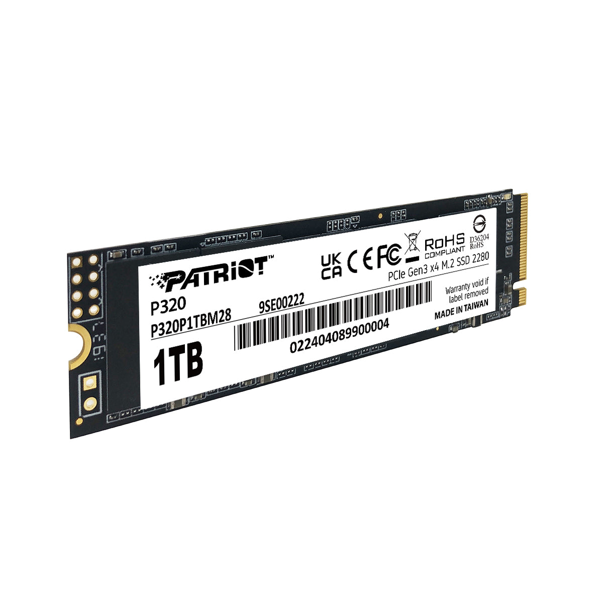 Patriot P320 1TB M.2 NVMe SSD PCIe Gen 3 x4