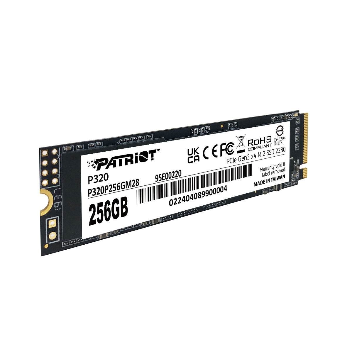 Patriot P320 256GB M.2 NVMe SSD PCIe Gen 3 x4