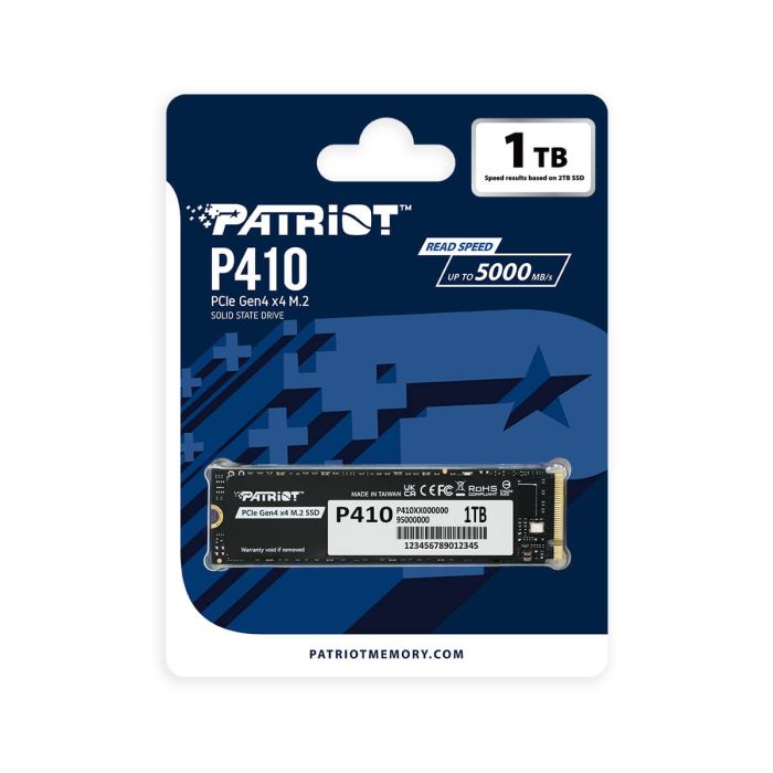 Patriot P410 1TB M.2 NVMe SSD PCIe Gen 4 x4