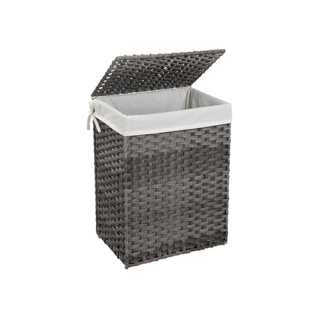 SONGMICS Košara za perilo Ratan 90L siva, LCB51WG
