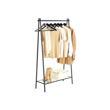 SONGMICS Stojalo za oblačila 92.5 x 33.5 x 153 cm črno, HSR23BK
