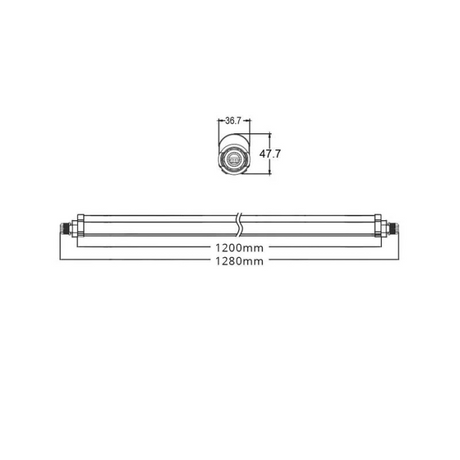 ASALITE Premium IP65 LED vgradna svetilka Triproof 120cm 36W 4500K (4000 lumnov)
