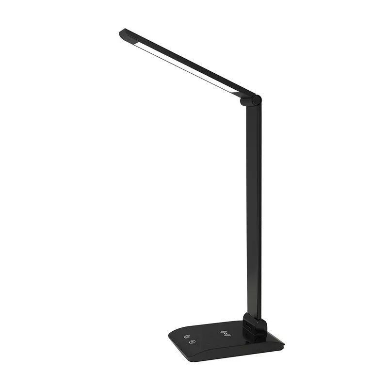 ASALITE namizna LED svetilka z zatemnitvijo 7W 450lm CCT brezžična USB, črna