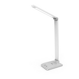 ASALITE namizna LED svetilka z zatemnitvijo 7W 450lm CCT brezžična USB, srebrna