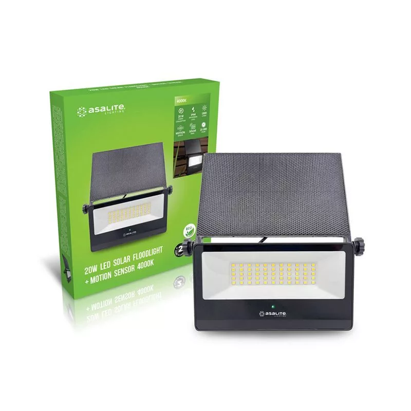 ASALITE LED solarni reflektor 20W 4000K, 1800Lm