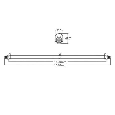 ASALITE Premium IP65 LED vgradna svetilka Triproof 150cm 50W 4500K (5500 lumnov)