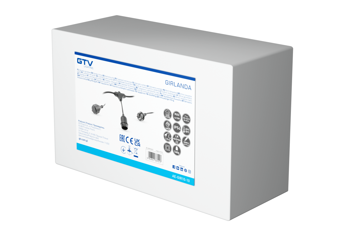 Svetlobna veriga GIRLANDA 10x E27