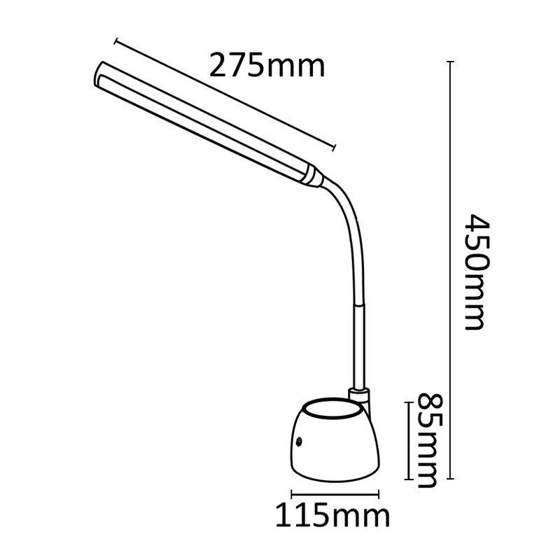 ASALITE namizna svetilka 6W, 4000K, 480lm, bela, dimer