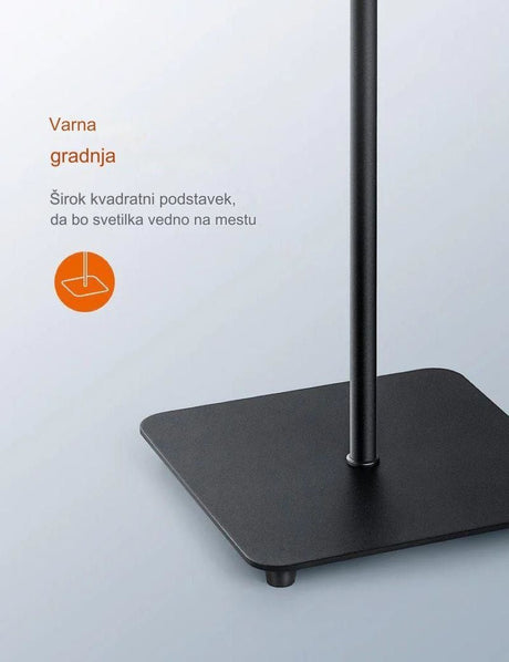TaoTronics LED kovinska talna svetilka 72, visoka 176cm - DL072 črna
