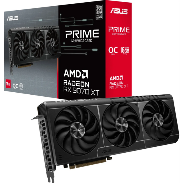ASUS grafična kartica Prime Radeon RX 9070 XT OC, 16GB GDDR6, PCI-E 5.0 PRIME-RX9070XT-O16G