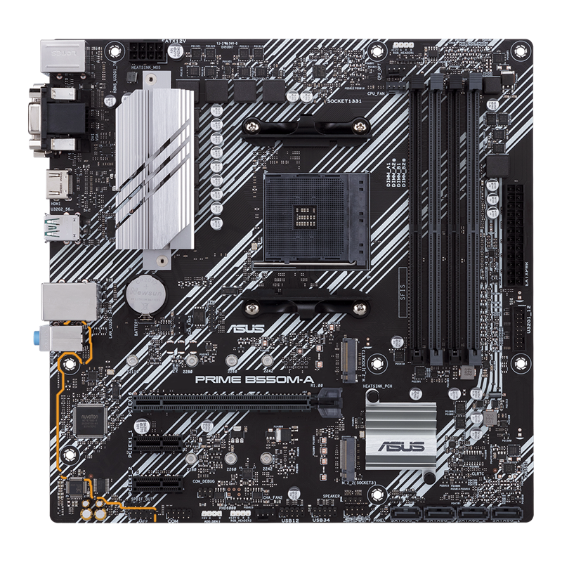 ASUS PRIME B550M-A, DDR4, SATA3, USB3.2Gen2, HDMI, AM4 mATX