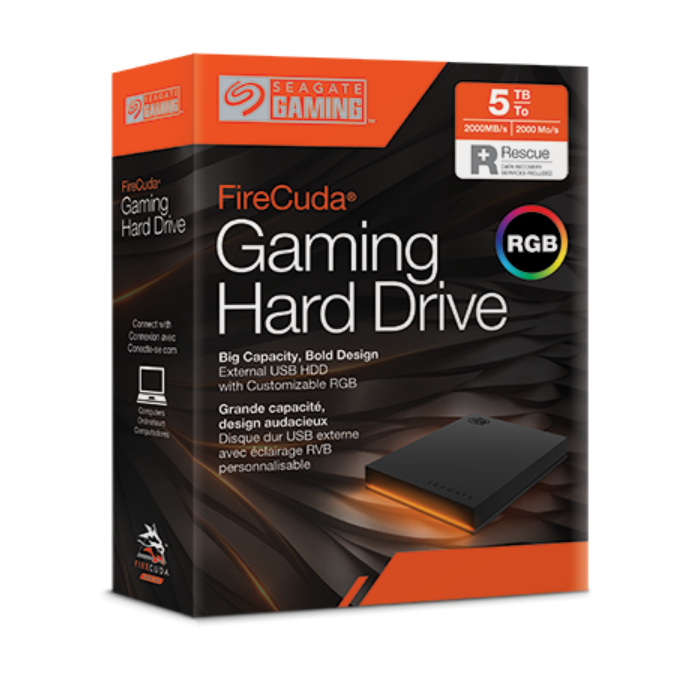Seagate 5TB FireCuda Gaming USB 3.0 RGB zunanji HDD disk