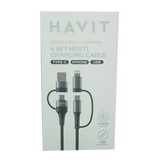 HAVIT kabel za polnjenje 4v1 USB / USB-C na USB-C / Lightning, 1M